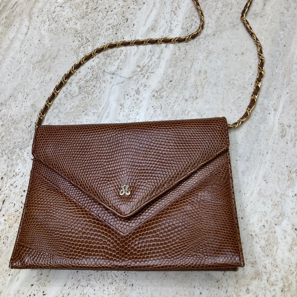 Vintage Jay Herbert New York Envelope Clatch Leather Bag